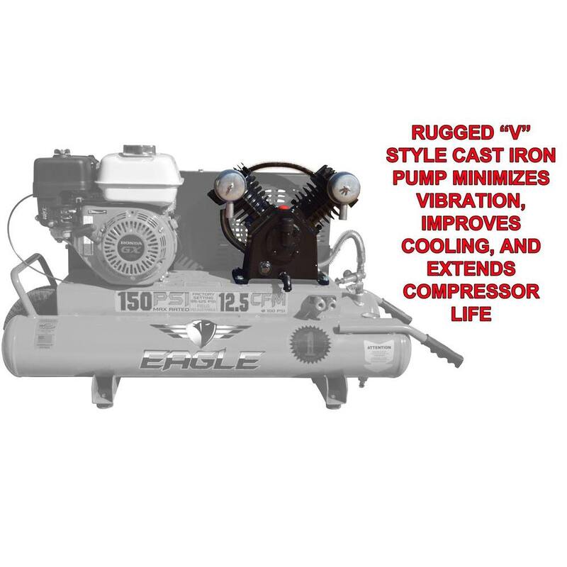Eagle Wheelbarrow Honda GX-160 10 Gal. 5.5 HP Gas Engine - TT55G
