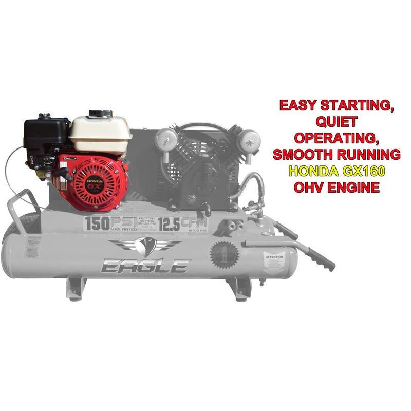 Eagle Wheelbarrow Honda GX-160 10 Gal. 5.5 HP Gas Engine - TT55G