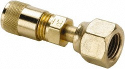 Parker 500 Max psi, 1/4 Tube OD, Flare Swivel Nut Connector Access Valve - AVUS4D-4