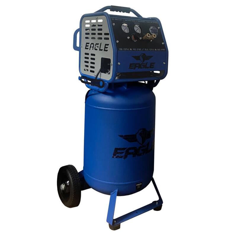 Eagle Silent Series, 2.5 HP Electric 115-Volt, Oil Free, 20 Gal. Vertical Portable - EA-6500