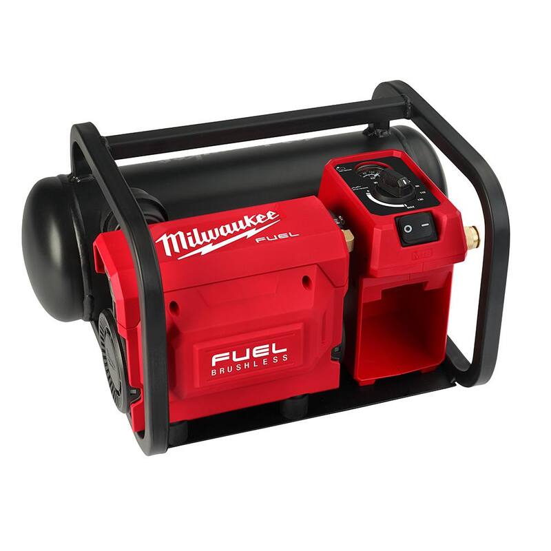 Milwaukee M18 FUEL 18-Volt Lithium-Ion Cordless 2 Gal. Compact Electric Quiet Air Compressor (Tool-Only) w/Clear Safety Glasses - 2840-20-48-73-2010