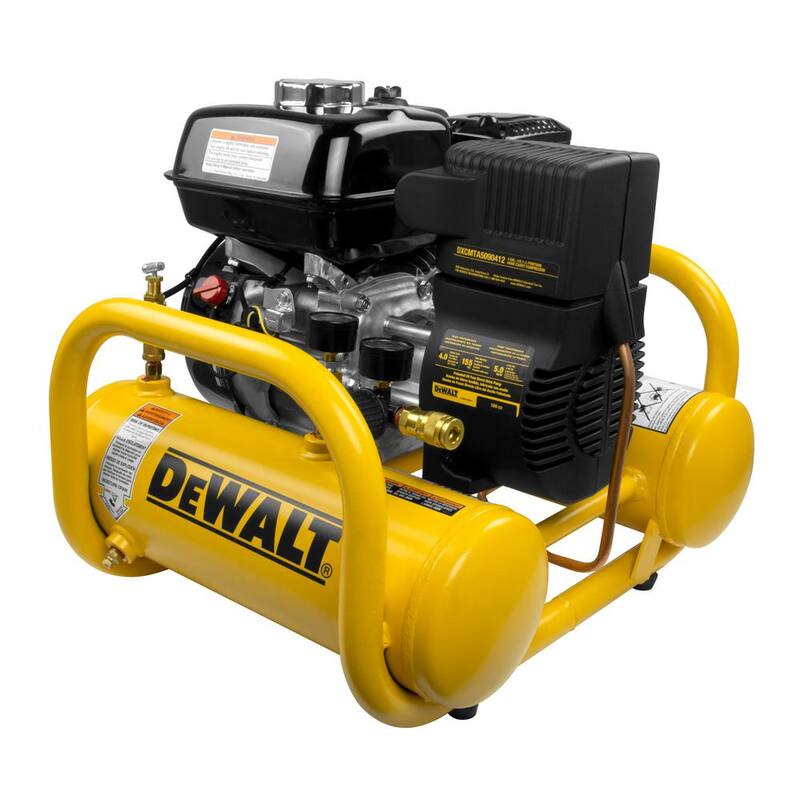 DEWALT 4 Gal. Portable Honda Gas Powered Oil Free Direct Drive Air Compressor - DXCMTA5590412