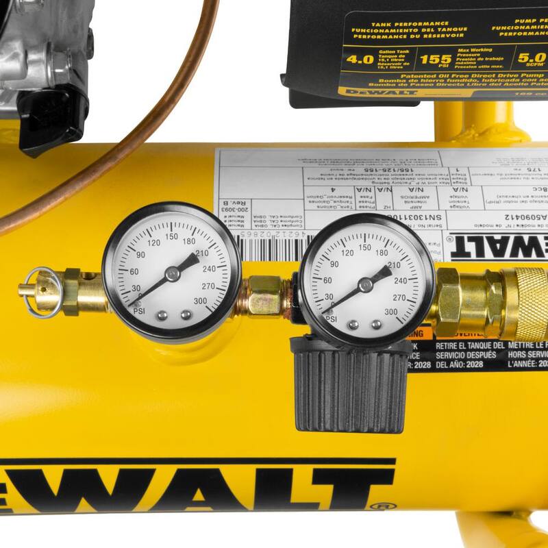 DEWALT 4 Gal. Portable Honda Gas Powered Oil Free Direct Drive Air Compressor - DXCMTA5590412