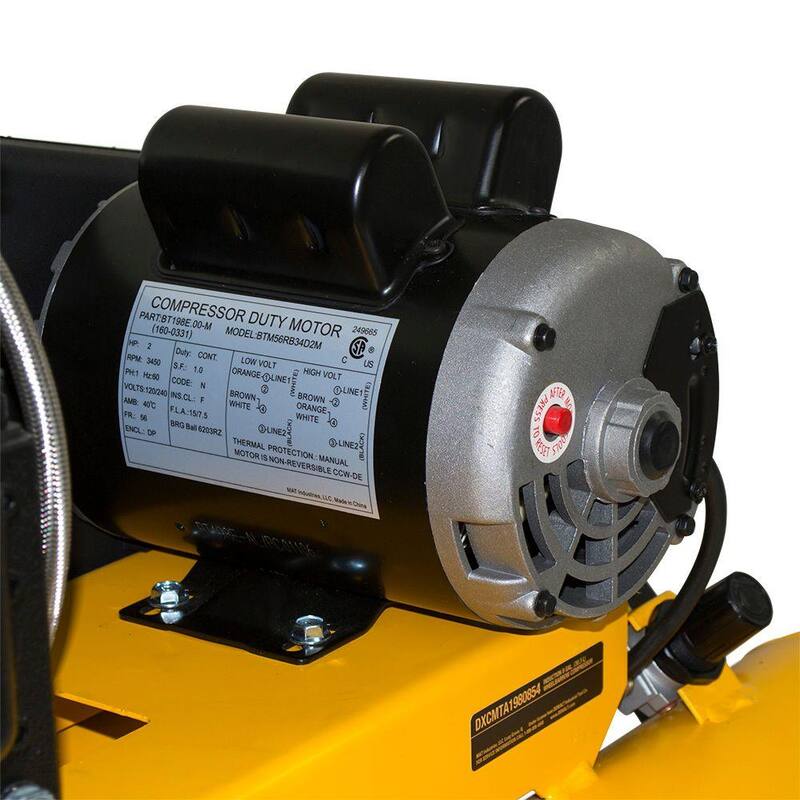 DEWALT 8 Gal. 155 PSI 1.9 HP Electric Dual Voltage Wheelbarrow Air Compressor - DXCMTA1980854