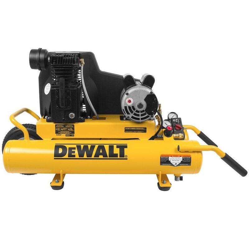 DEWALT 8 Gal. 155 PSI 1.9 HP Electric Dual Voltage Wheelbarrow Air Compressor - DXCMTA1980854