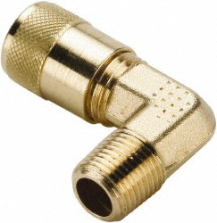 Parker 1/8-27 Male Pipe, 500 Max psi, 1/4" Tube OD, Forged Male Elbow Access Valve - AVE1-2