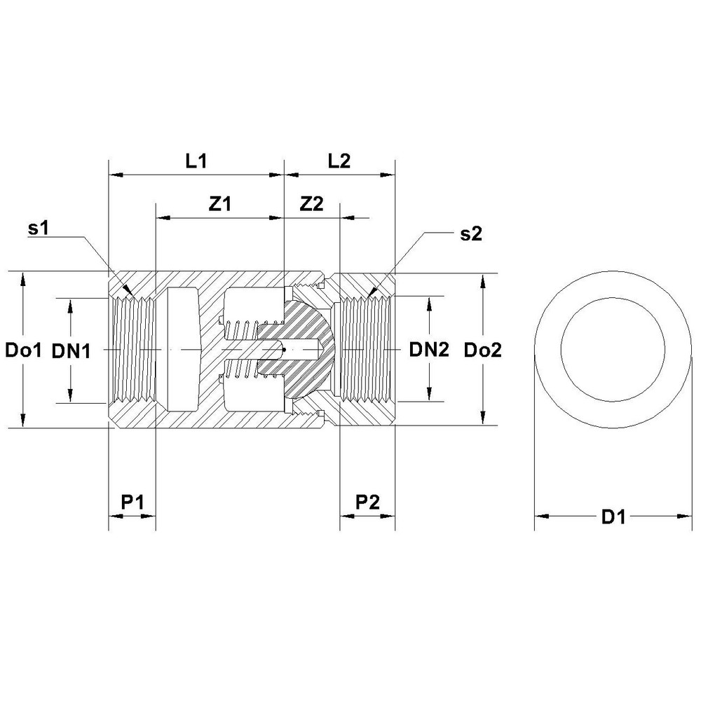 Apollo® Check Valve: 1" Pipe, 400 psi WOG, Stainless Steel - 6250501