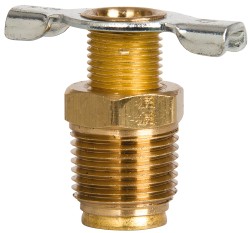 Parker 1/4" Pipe, 3/8" Tube, Tube to Male Pipe Drain Cock & Shutoff Valve - DC607-4