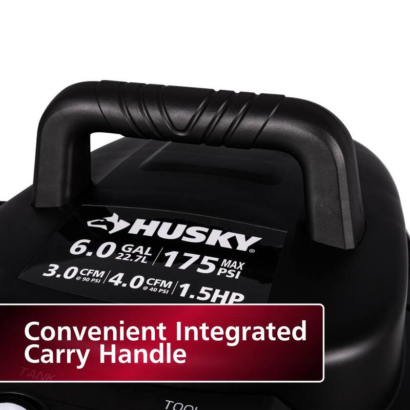 Husky 6 Gallon 175 PSI Electric Pancake Air Compressor - 0210646