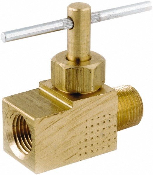 Brennan Needle Valve: Straight, 1/2" Pipe, Stainless Steel Body, Polytetrafluoroethylene Seal - NVN-2020-SS