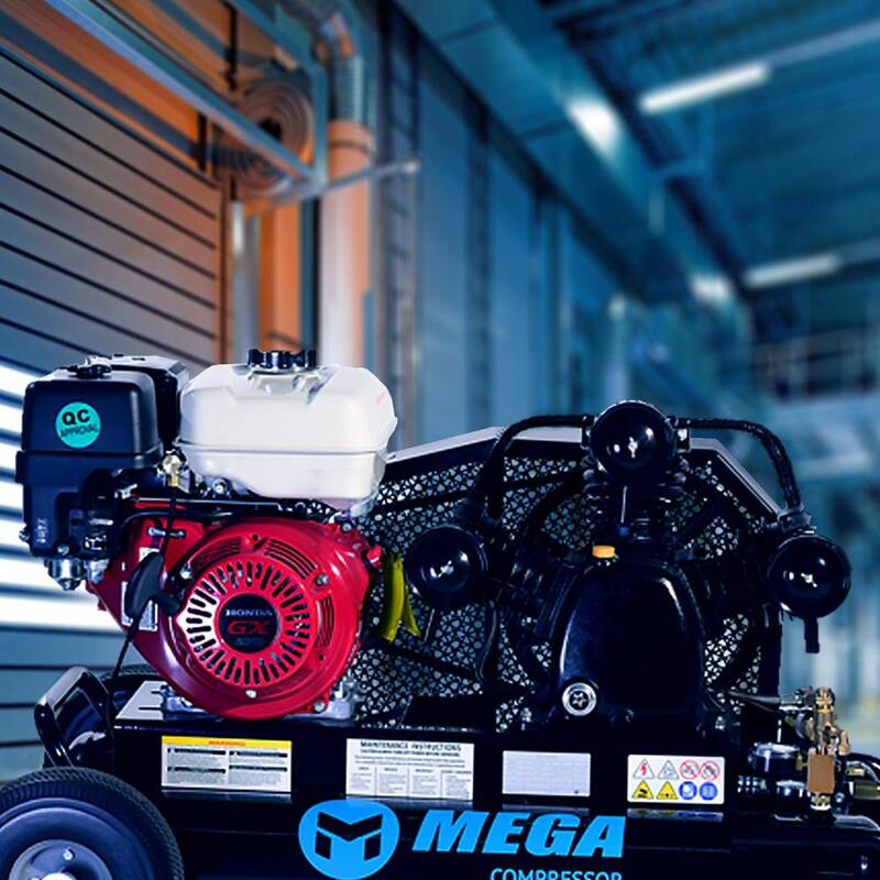 Mega Compressor 10 Gal. 9 HP 150 PSI Portable Dual Wheeled Gas Air Compressor - MP-9010G