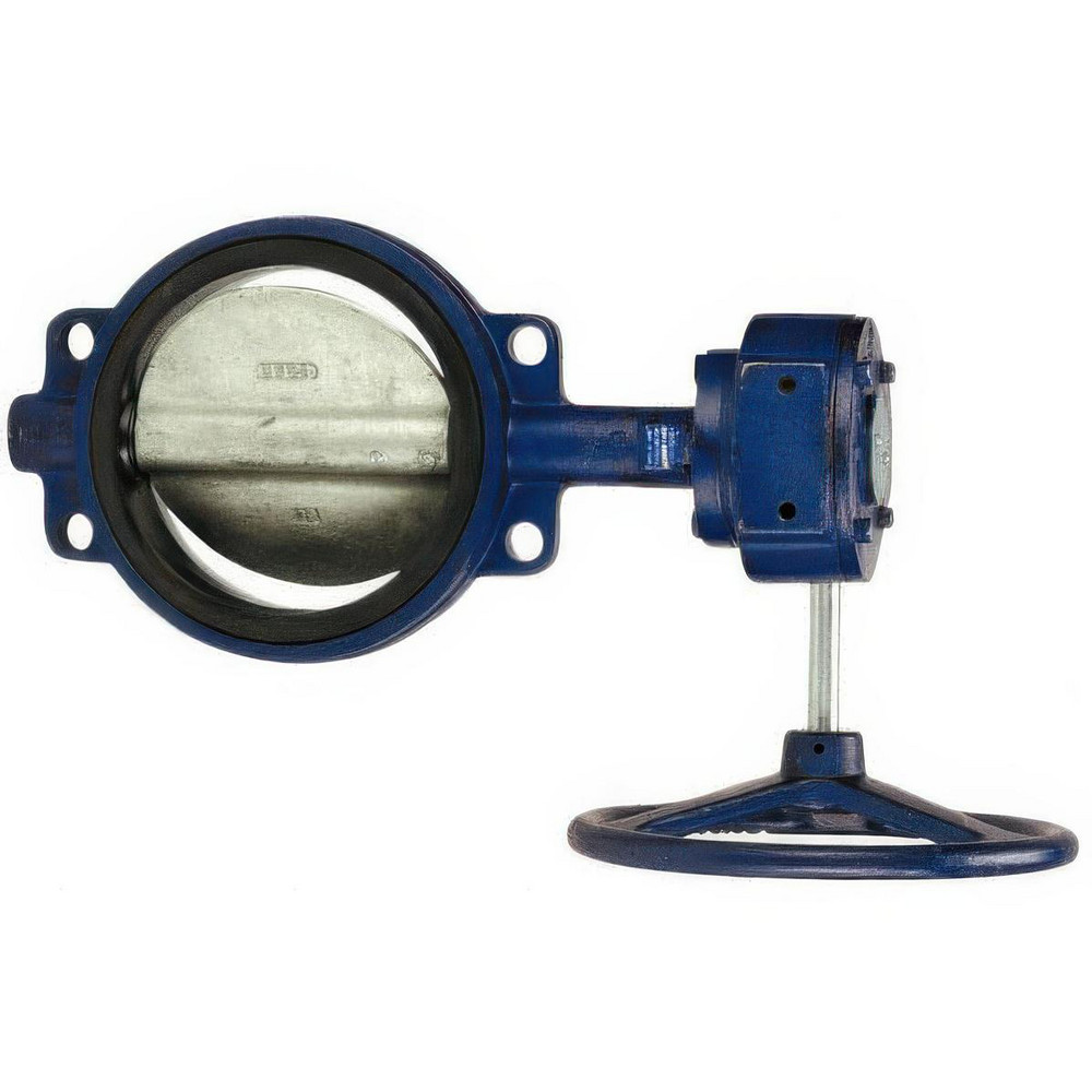 NIBCO Manual Wafer Butterfly Valve: 8" Pipe, Gear Handle - NLJ130L