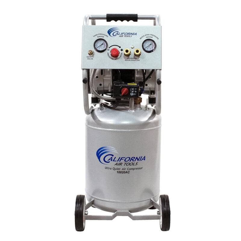 California Air Tools 10 Gal. 2.0 HP Aluminum Rust-Free Air Tank Ultra-Quiet and Oil-Free Electric Air Compressor with Automatic Drain Valve - 10020ACAD