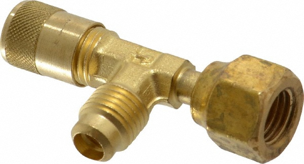 Parker 500 Max psi, 1/4 Tube OD, Forged Flared Female Run Swivel Tee Access Valve - AVTS4-4