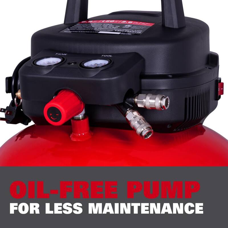 ECOMAX 6 Gal. 150 PSI Electric Pancake Air Compressor - AT01111P-06-04