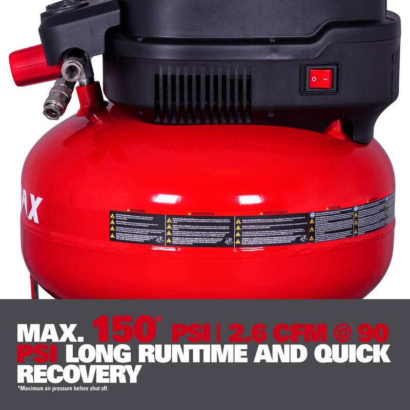 ECOMAX 6 Gal. 150 PSI Electric Pancake Air Compressor - AT01111P-06-04