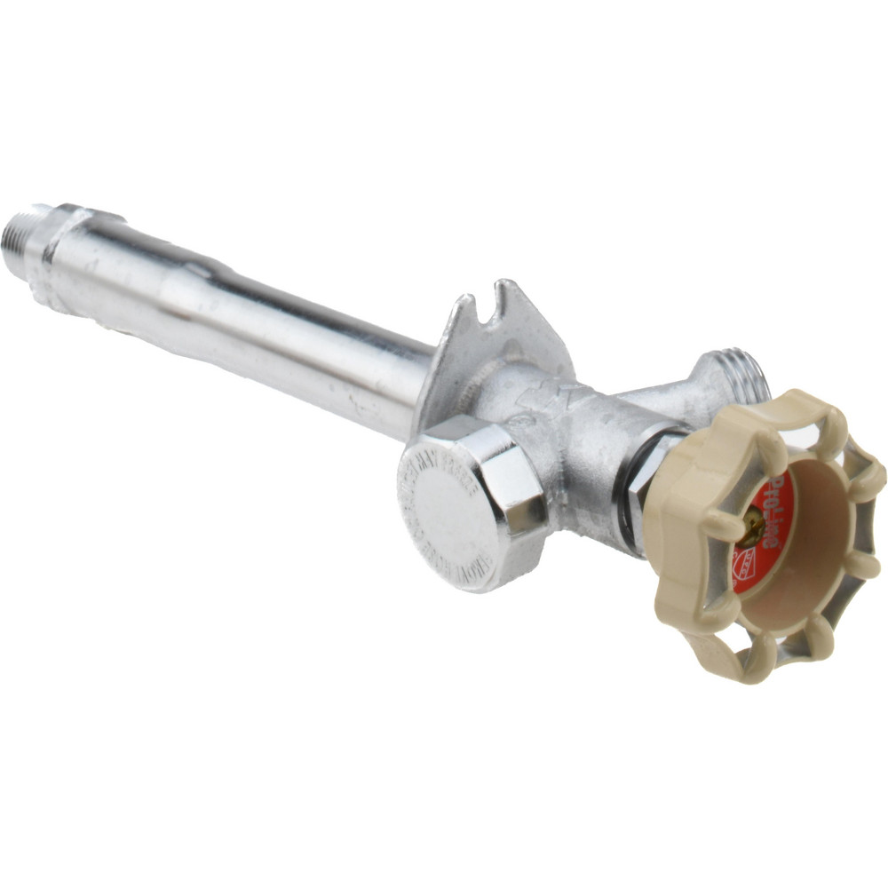 B&K Mueller 1/2" Pipe, 6" Long Shank, Chrome Plated Brass Antisiphon Frostfree Sillcock - 104-823HC