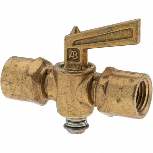 Parker 1/4" Pipe, Female Pipe to Female Pipe Drain Cock & Shutoff Valve - 11199