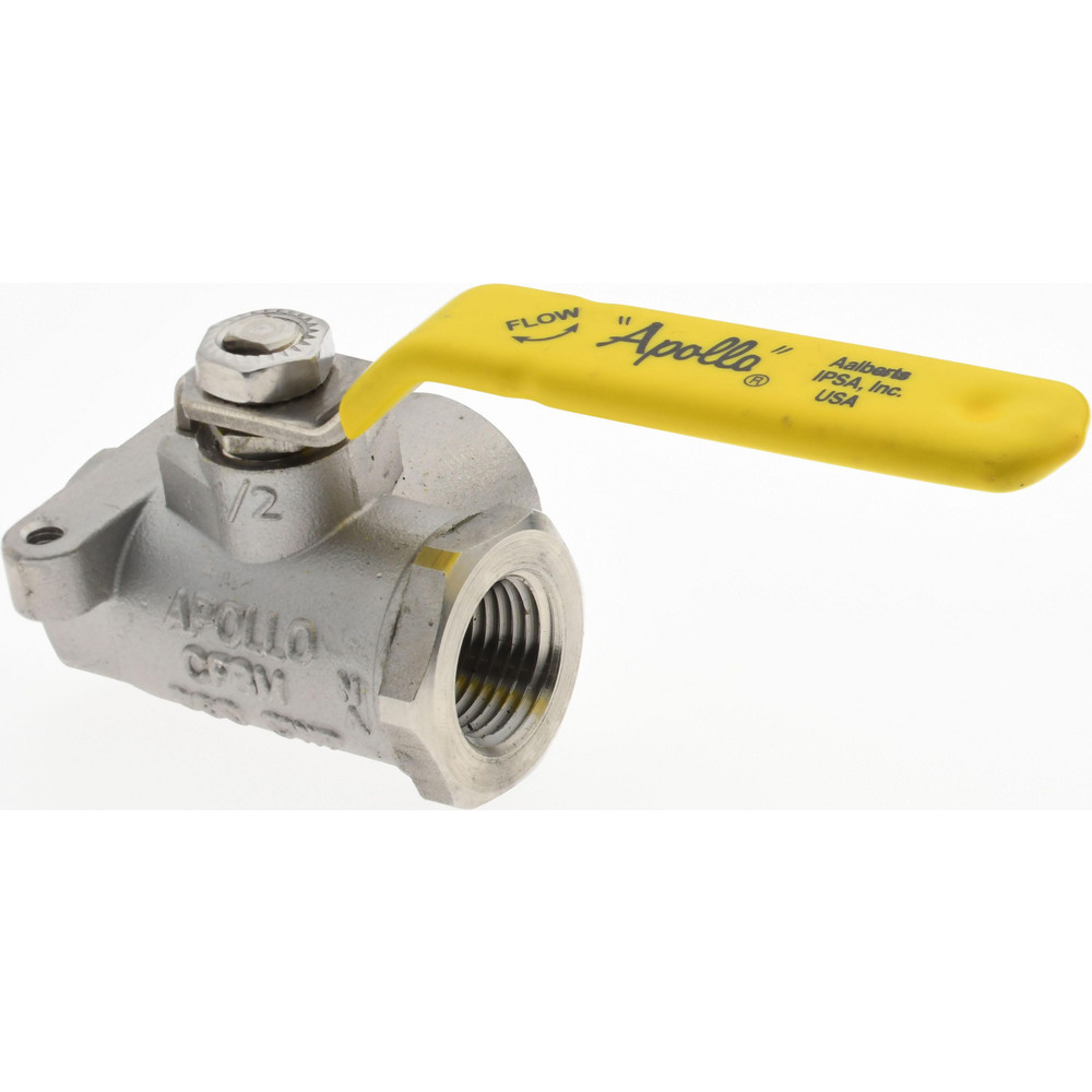 Apollo® Manual Ball Valve: 1/2" Pipe, Full Port, Stainless Steel - 87A20301A