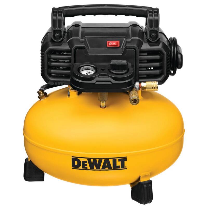 DEWALT 6 Gal. 165 PSI Heavy-Duty Electric Pancake Air Compressor, 18-Gauge Brad Nailer and 23-Gauge 2 in. Pin Nailer - DWFP1KITFP2350K