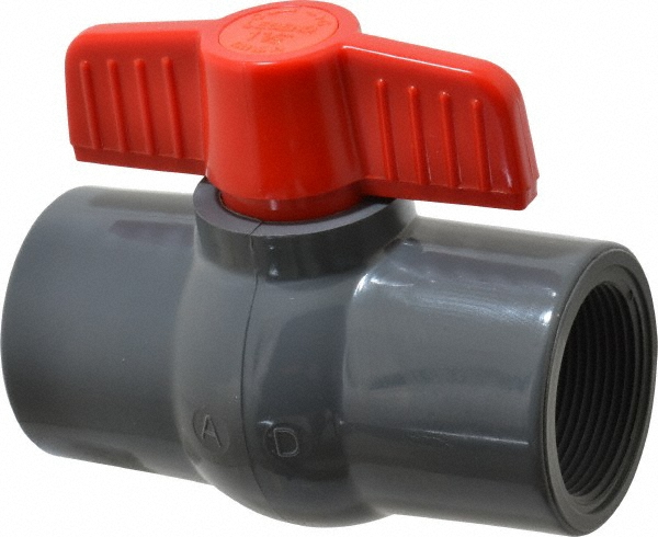 Plast-O-Matic True Union Manual Ball Valve: 1-1/2" Pipe, Full Port - TMBV150VT-PV