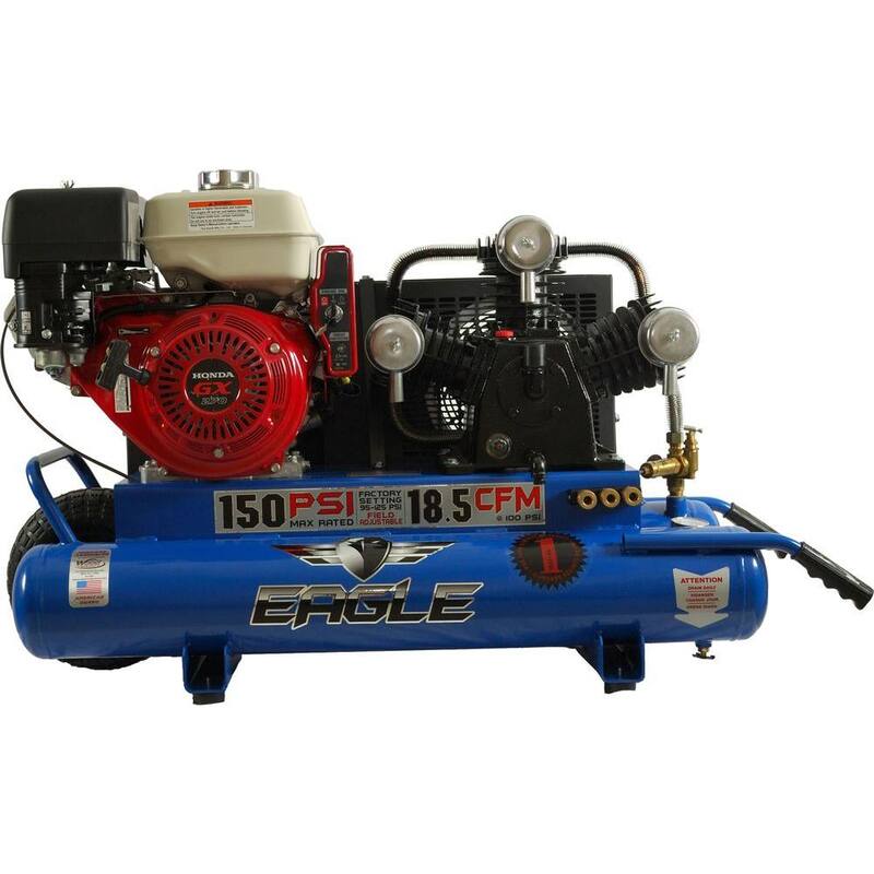 Eagle 10 Gal. Honda Gas Wheelbarrow Air Compressor with Electric Start (Battery Not Included) - TT90GE