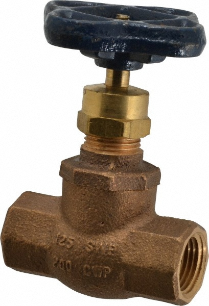 NIBCO 1-1/2" Pipe, Threaded Ends, Bronze Integral Oxygen Service Globe Valve - NL34W0C