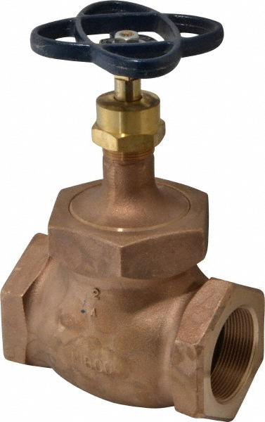 NIBCO 1-1/2" Pipe, Threaded Ends, Bronze Integral Oxygen Service Globe Valve - NL34W0C