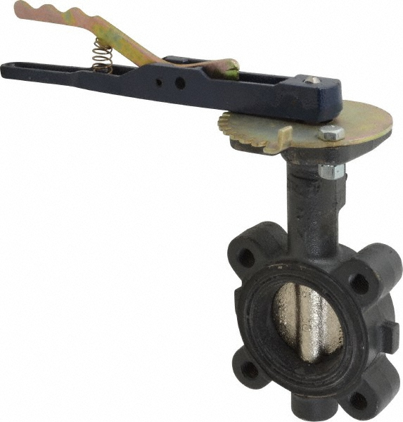 NIBCO Manual Lug Butterfly Valve: 2" Pipe, Lever Handle - NLG200D
