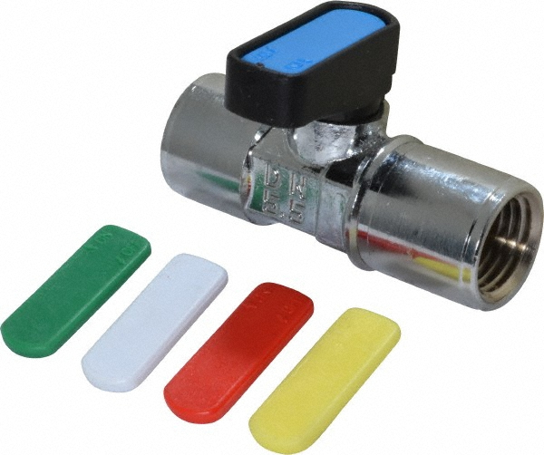 BONOMI Standard Bi-Directional Manual Ball Valve: 1/8" Pipe, Standard Port - 383N-1/8