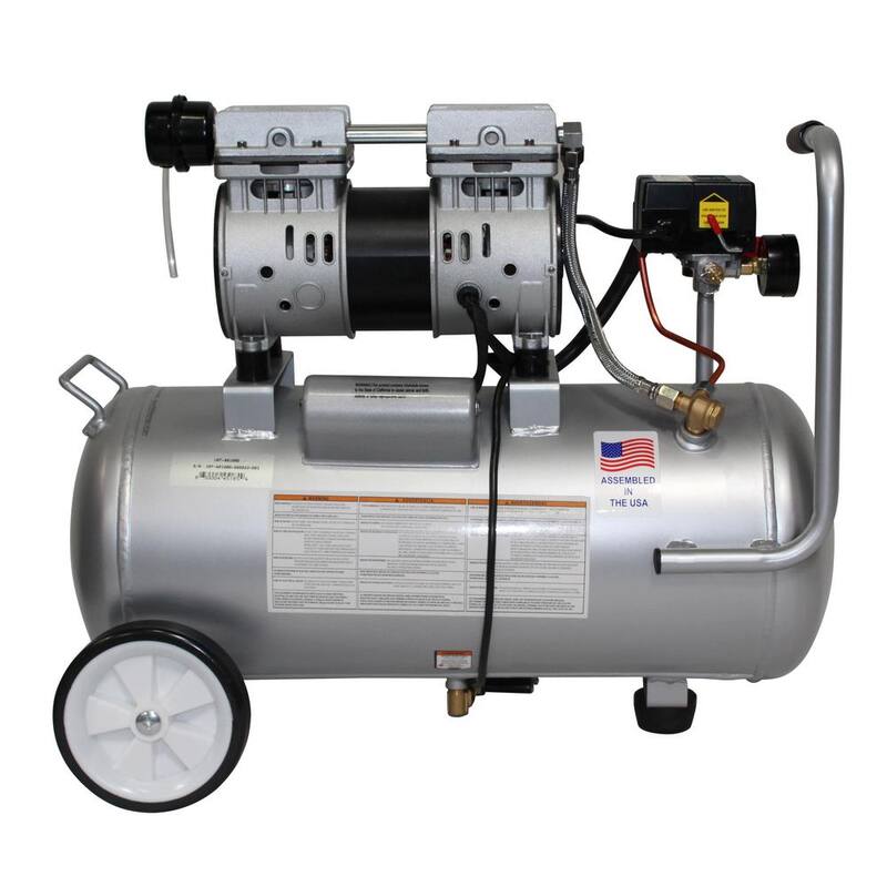California Air Tools 8 Gal. 1 HP 120 PSI Ultra Quiet and Oil-Free Electric Horizontal Tank Air Compressor with Automatic Drain - 8010AD