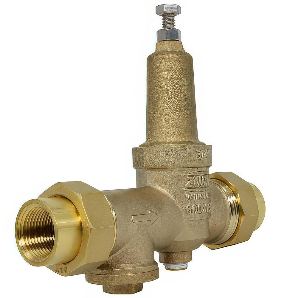 Zurn Pressure Reducing Valves: Pipe Size: 0.75; End Connection: FNPT x FNPT; Body Material: Bronze - 34-600XL3DU