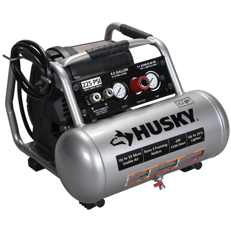 Husky 4 Gal. 225 PSI High Performance Crew Electric Portable Air Compressor - C041H