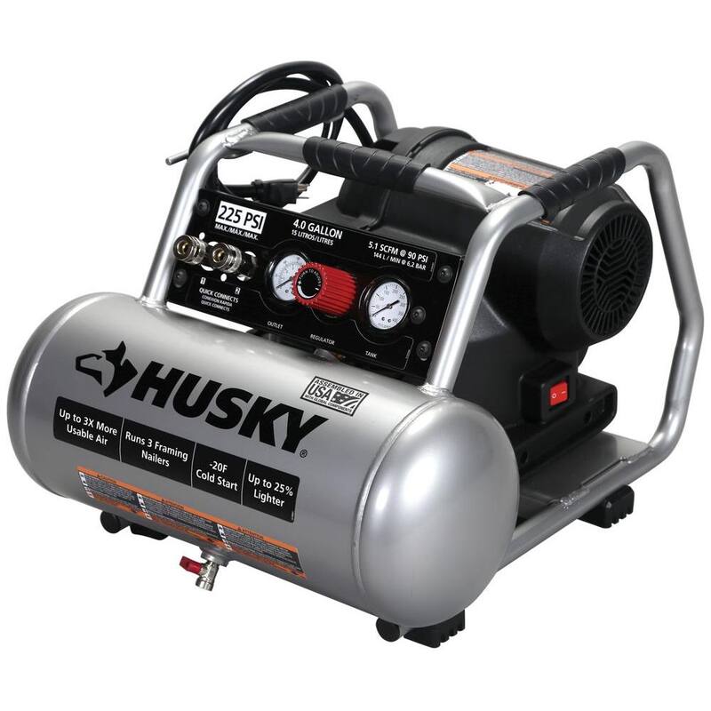 Husky 4 Gal. 225 PSI High Performance Crew Electric Portable Air Compressor - C041H
