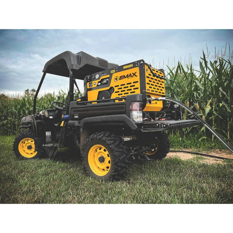 EMAX 24 HP Portable Kohler Command Pro Gas Driven 70 CFM Rotary Screw Air Compressor with 3 Gallon EPA Approved Gas Tank - EGS070PT