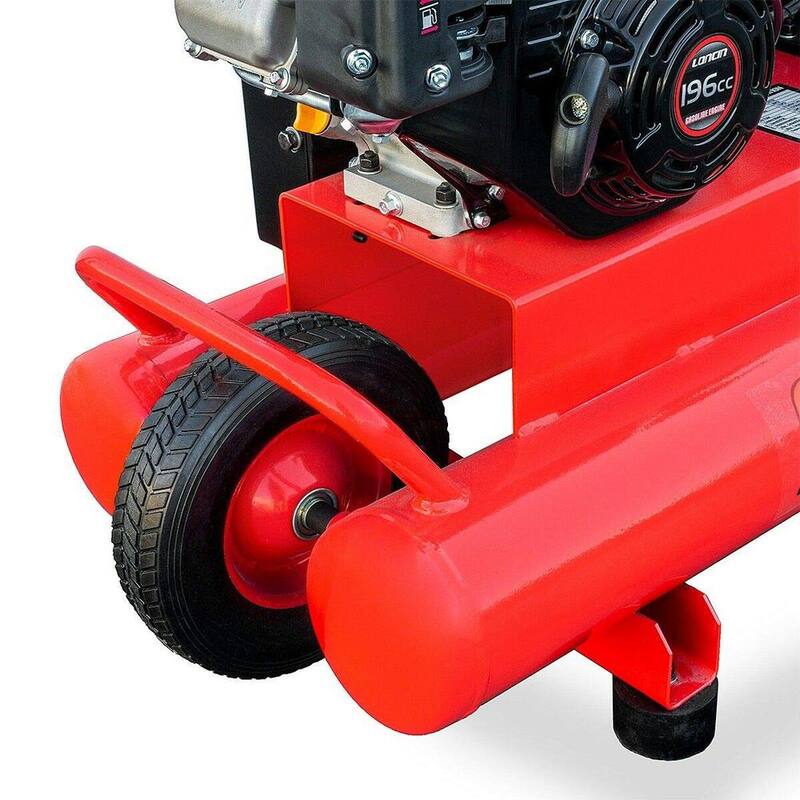 Stark 10 Gal. 6.5 HP Portable Gas-Powered Twin Stack Air Compressor with Built-In Handles - 65152-H1