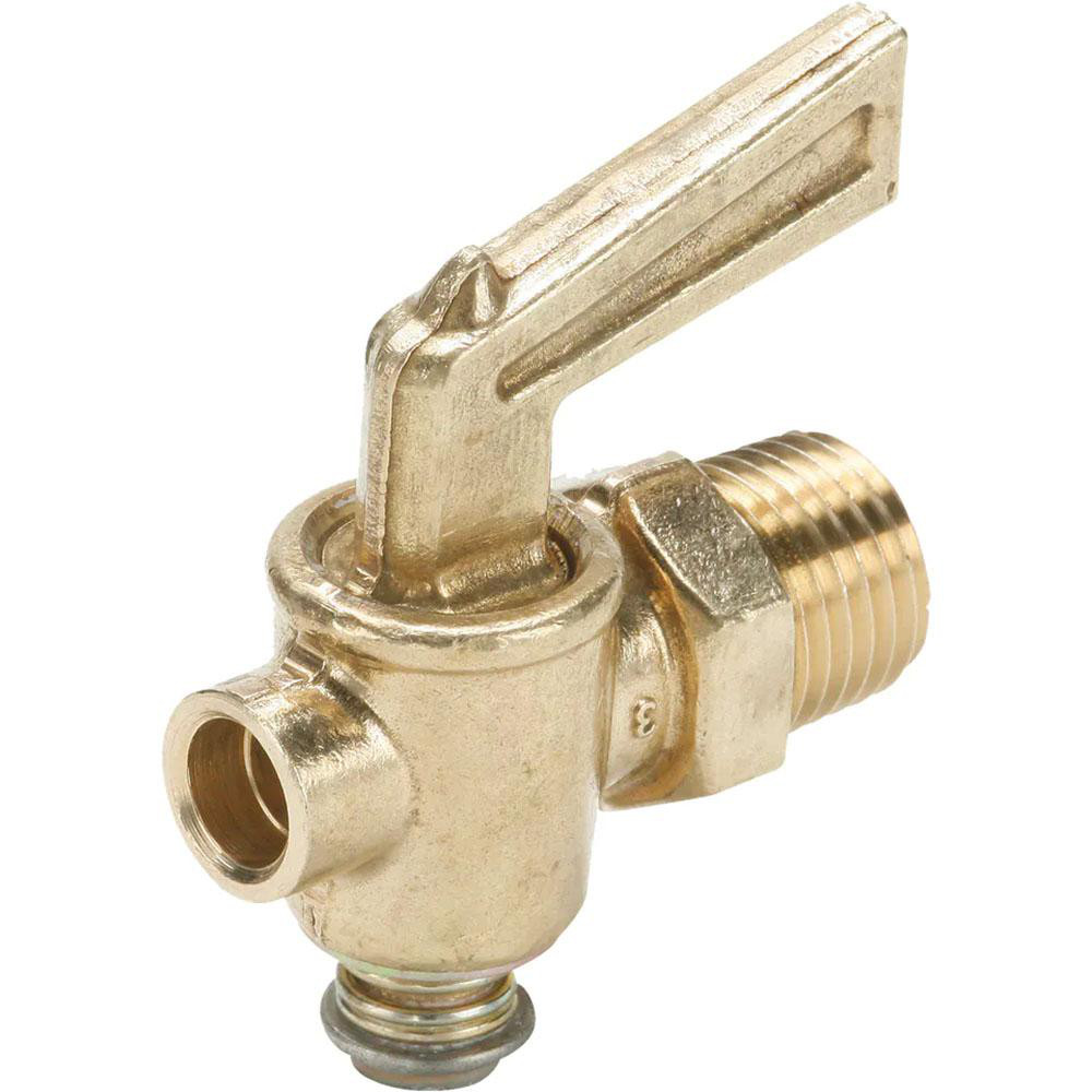 Parker 1/4" Pipe, Female Pipe to Male Pipe Drain Cock & Shutoff Valve - V402P-4-4