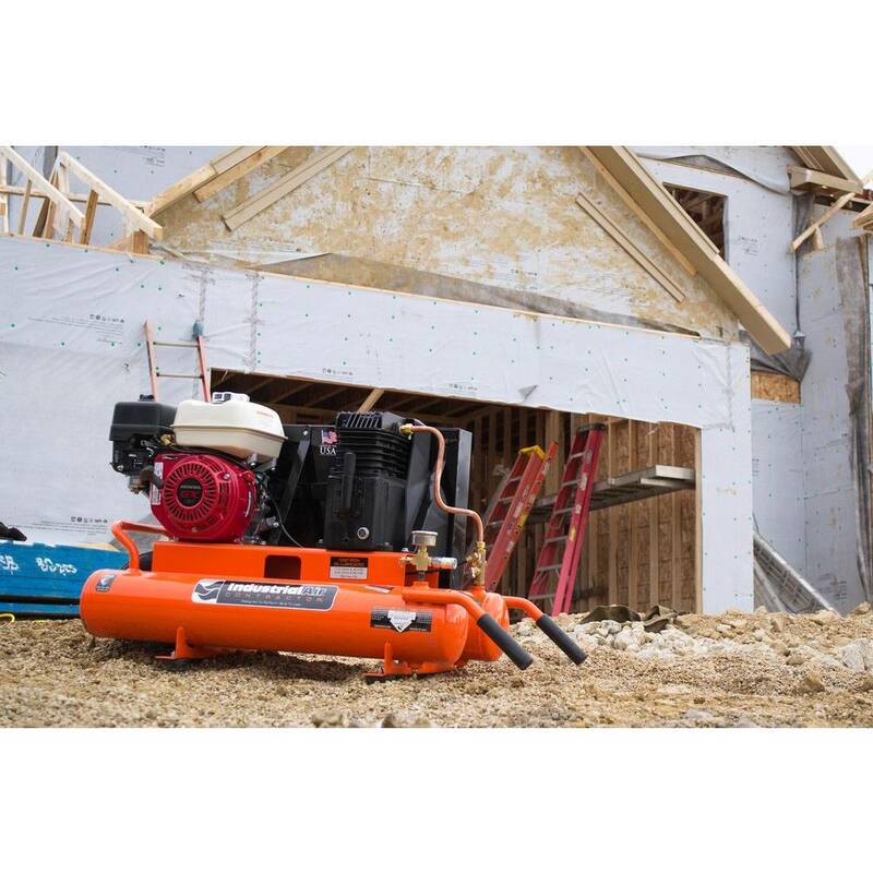 Industrial Air 8 Gal. Portable Wheelbarrow Air Compressor with 5.5 HP Honda Gas Engine - CTA5590856.01