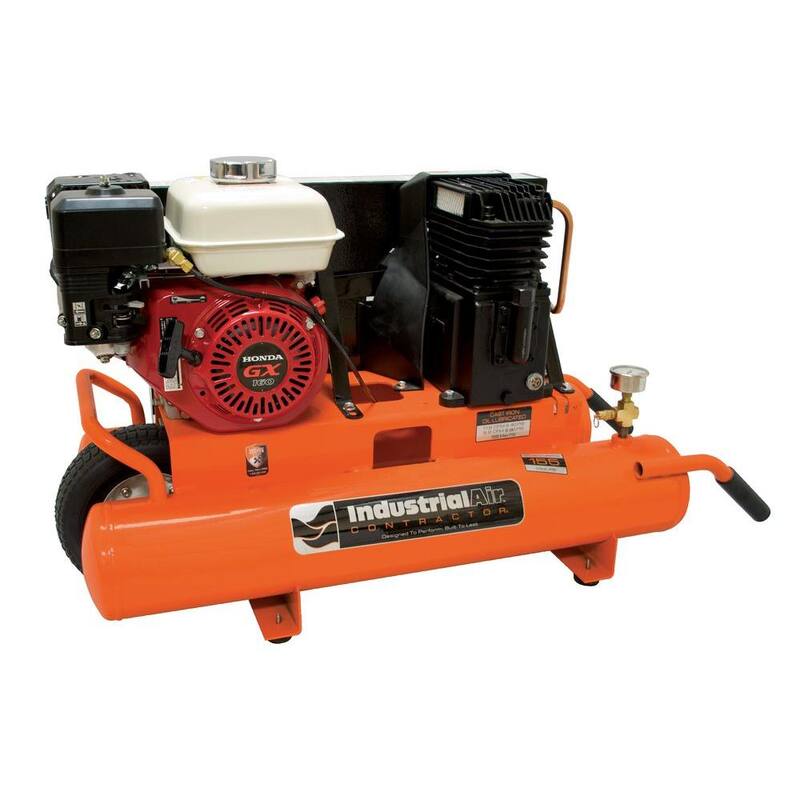 Industrial Air 8 Gal. Portable Wheelbarrow Air Compressor with 5.5 HP Honda Gas Engine - CTA5590856.01