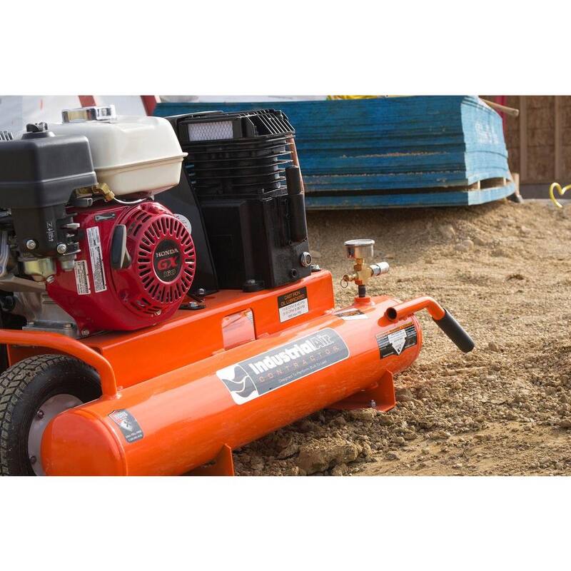 Industrial Air 8 Gal. Portable Wheelbarrow Air Compressor with 5.5 HP Honda Gas Engine - CTA5590856.01
