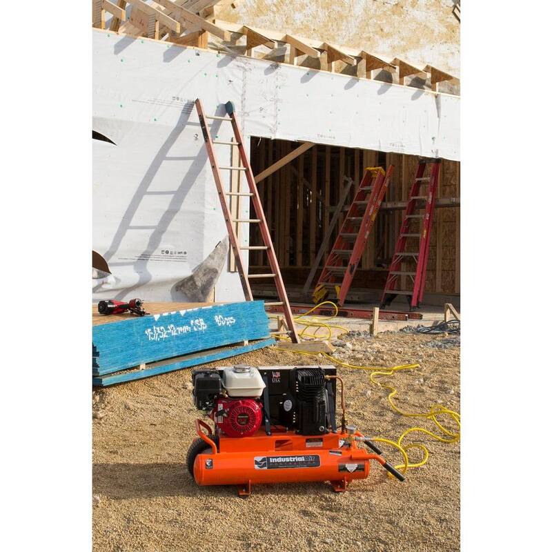 Industrial Air 8 Gal. Portable Wheelbarrow Air Compressor with 5.5 HP Honda Gas Engine - CTA5590856.01
