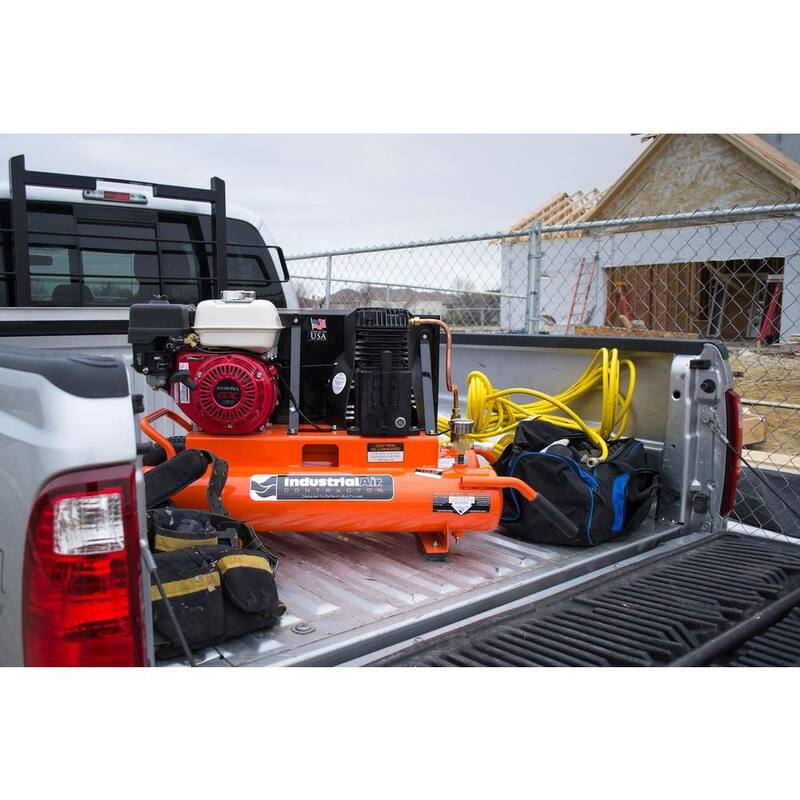 Industrial Air 8 Gal. Portable Wheelbarrow Air Compressor with 5.5 HP Honda Gas Engine - CTA5590856.01
