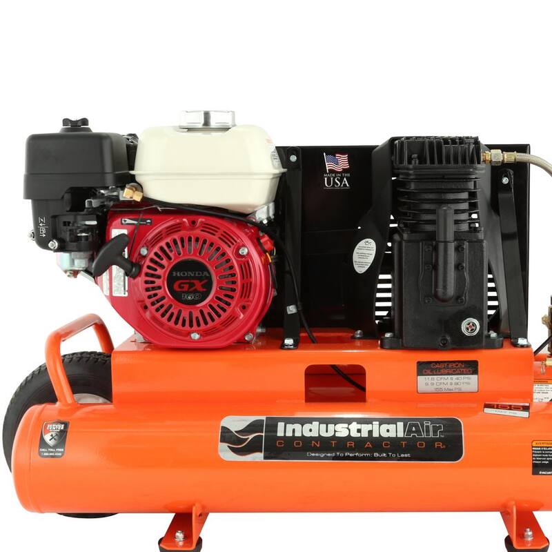 Industrial Air 8 Gal. Portable Wheelbarrow Air Compressor with 5.5 HP Honda Gas Engine - CTA5590856.01
