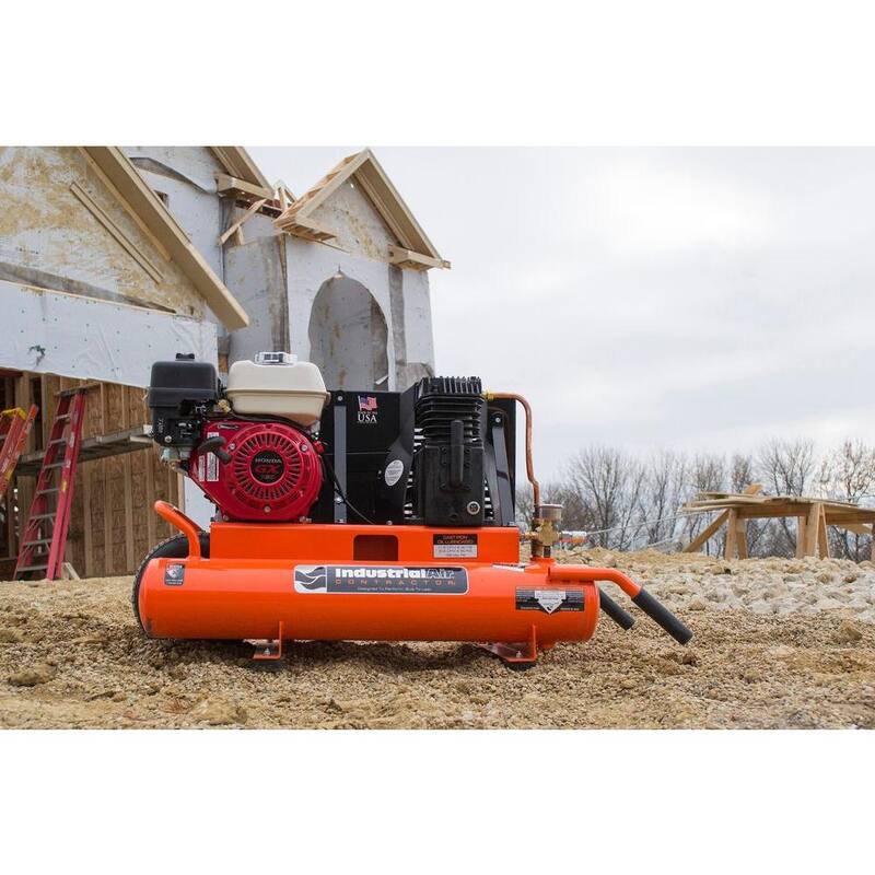 Industrial Air 8 Gal. Portable Wheelbarrow Air Compressor with 5.5 HP Honda Gas Engine - CTA5590856.01