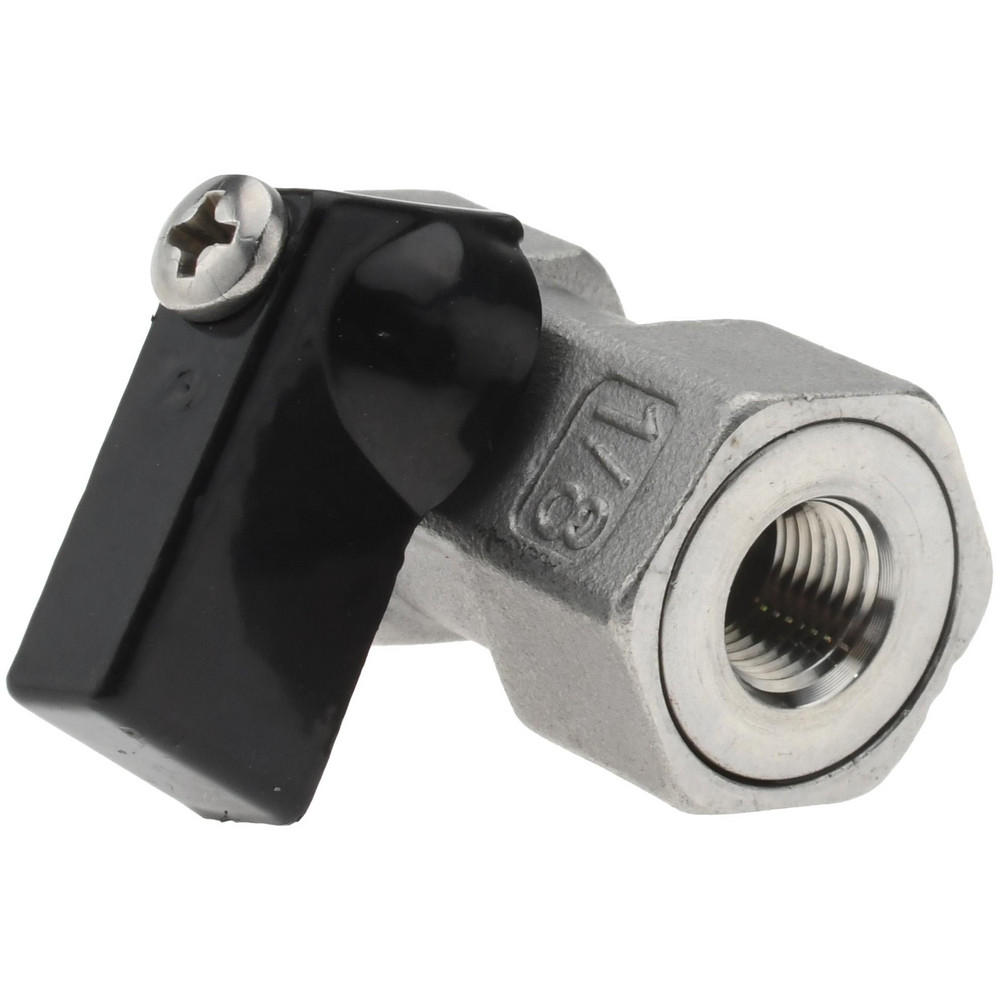 Value Collection Miniature Manual Ball Valve: 1/8" Pipe, Full Port - 6Q01H06