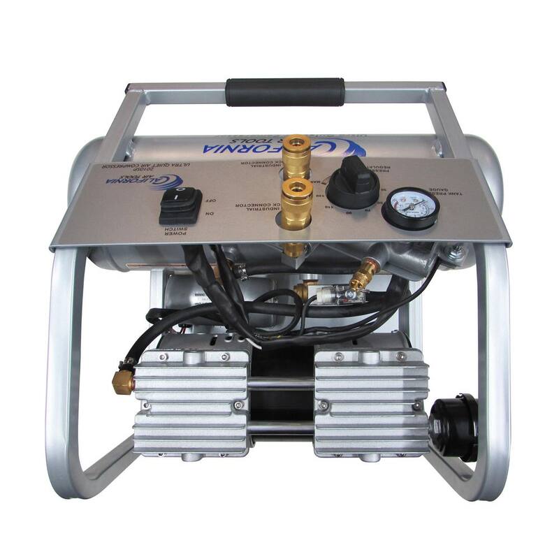 California Air Tools 2 Gal. 2010SP Ultra-Quiet and Oil-Free Lightweight 135 PSI electric 1 HP Steel Air Compressor - 2010SP