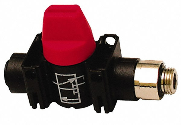 Legris Miniature Manual Ball Valve: 1/2" Pipe, Standard Port - 7911 12 21
