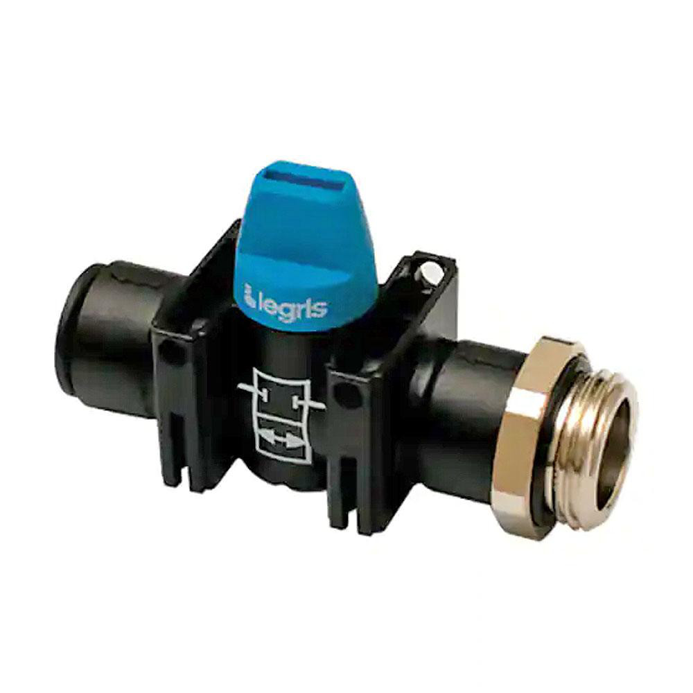Legris Miniature Manual Ball Valve: 1/2" Pipe, Standard Port - 7911 12 21