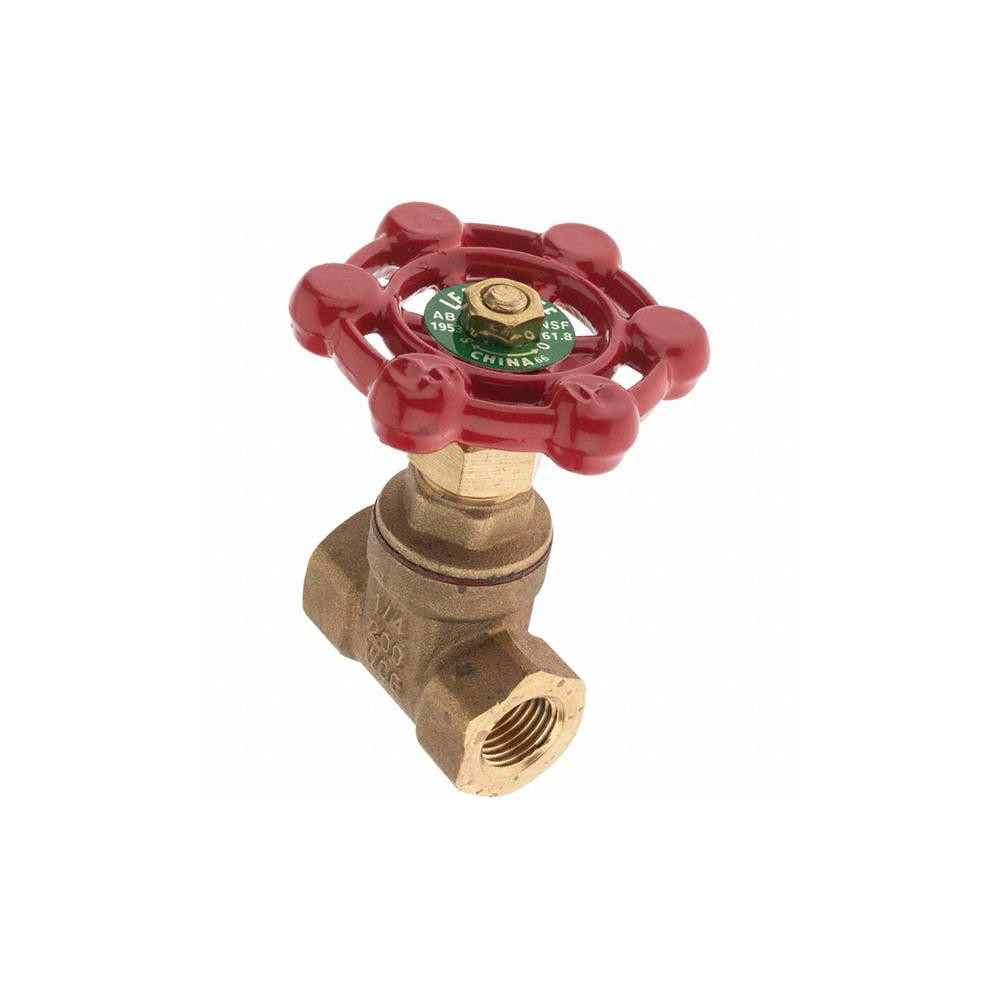 Mueller Industries Gate Valve: Gate, 1/4" Pipe, FNPT x FNPT, Bronze - 19073