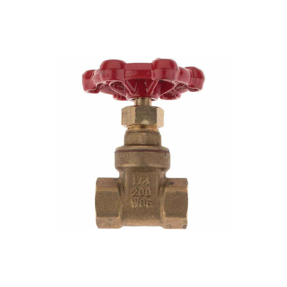 Mueller Industries Gate Valve: Gate, 1/4" Pipe, FNPT x FNPT, Bronze - 19073